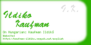 ildiko kaufman business card